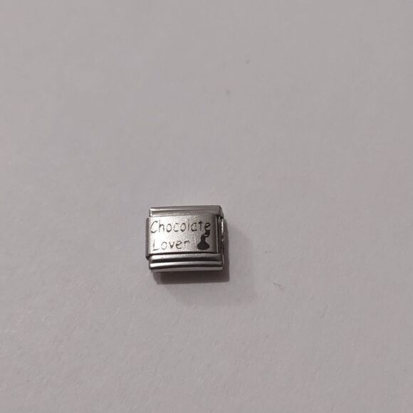 Chocolate Lover 🍫 Italian Link Stainless Steel‎ Nomination Style Charm - Picture 1 of 2